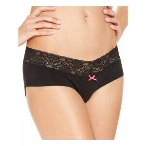 Jenni Intimates Hipster Panties Black Lace Trim Underwear X-Large NEW xl